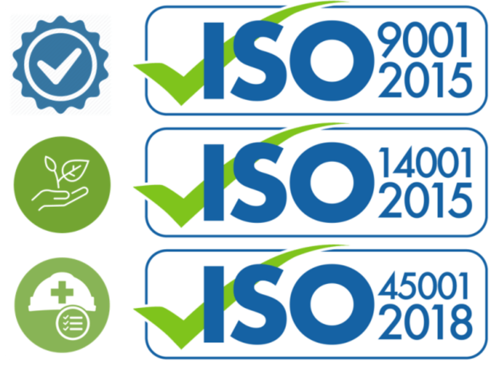 φωτογραφία των λέξεων ISO 9001, 14001 και 45001
